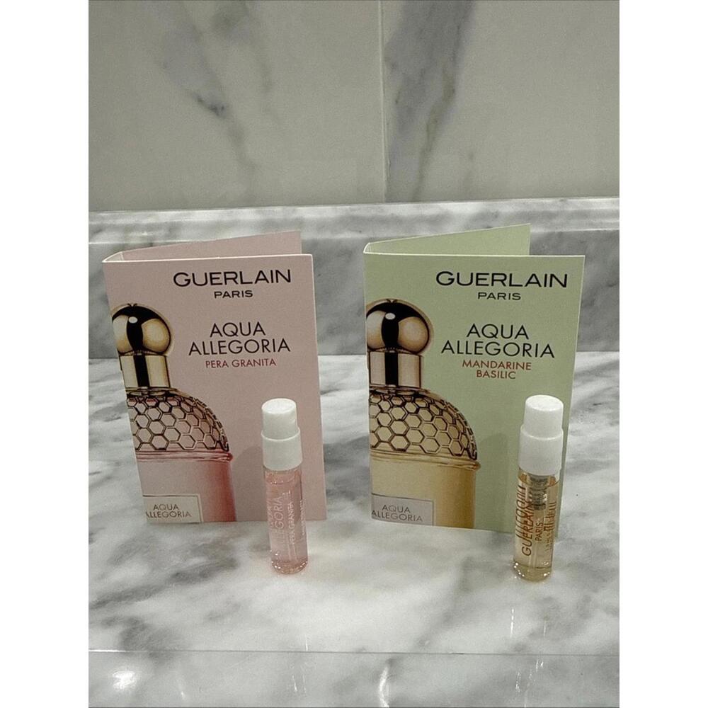 2x Guerlain Aqua Allegoria Pera Granita & Mandarine BasilcEDP Sample .03oz, 1ml